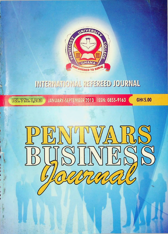 					View Vol. 7 No. 1 (2013): Pentvars Business Journal, Vol. 7, No. 1, 2&3 Jan-Sept 2013
				
